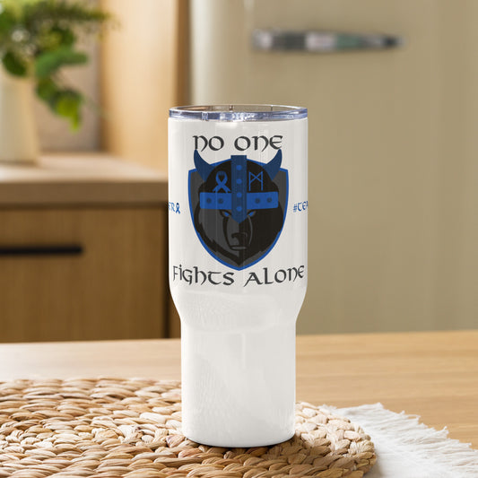 No One Fights Alone Travel mug with a handle